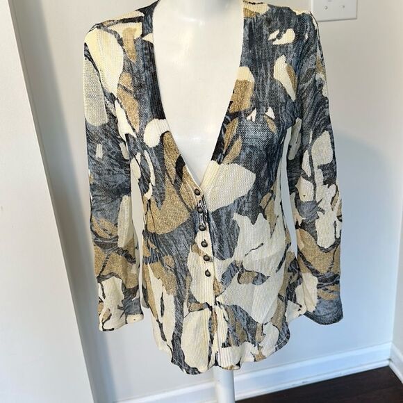 Nic+Zoe Linen Blend Cardigan Sweater S - Picture 1 of 6